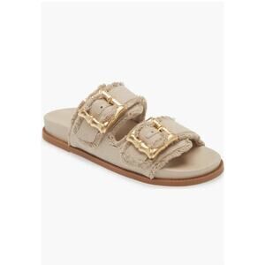 Schutz Minimalist Size 5.5 Enola Flat Slide Sandals in Oyster New